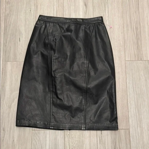 Genuine Leather Pencil Skirt - Picture 2 of 5